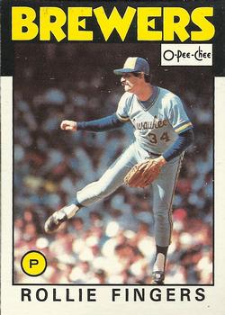 1986 O-Pee-Chee Baseball Cards 185     Rollie Fingers